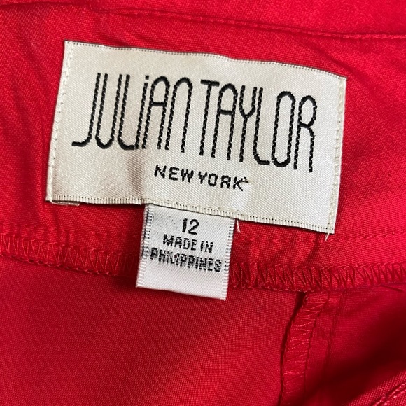 Julian Taylor Lattice Neckline Belted Dress - Picture 9 of 11